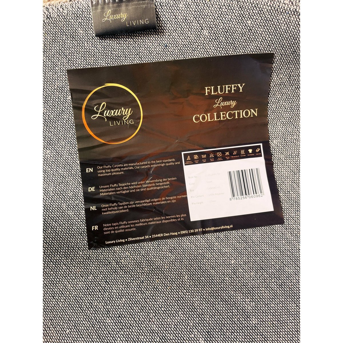Fluffy Vloerkleed Black 80x300CM - Afbeelding 3