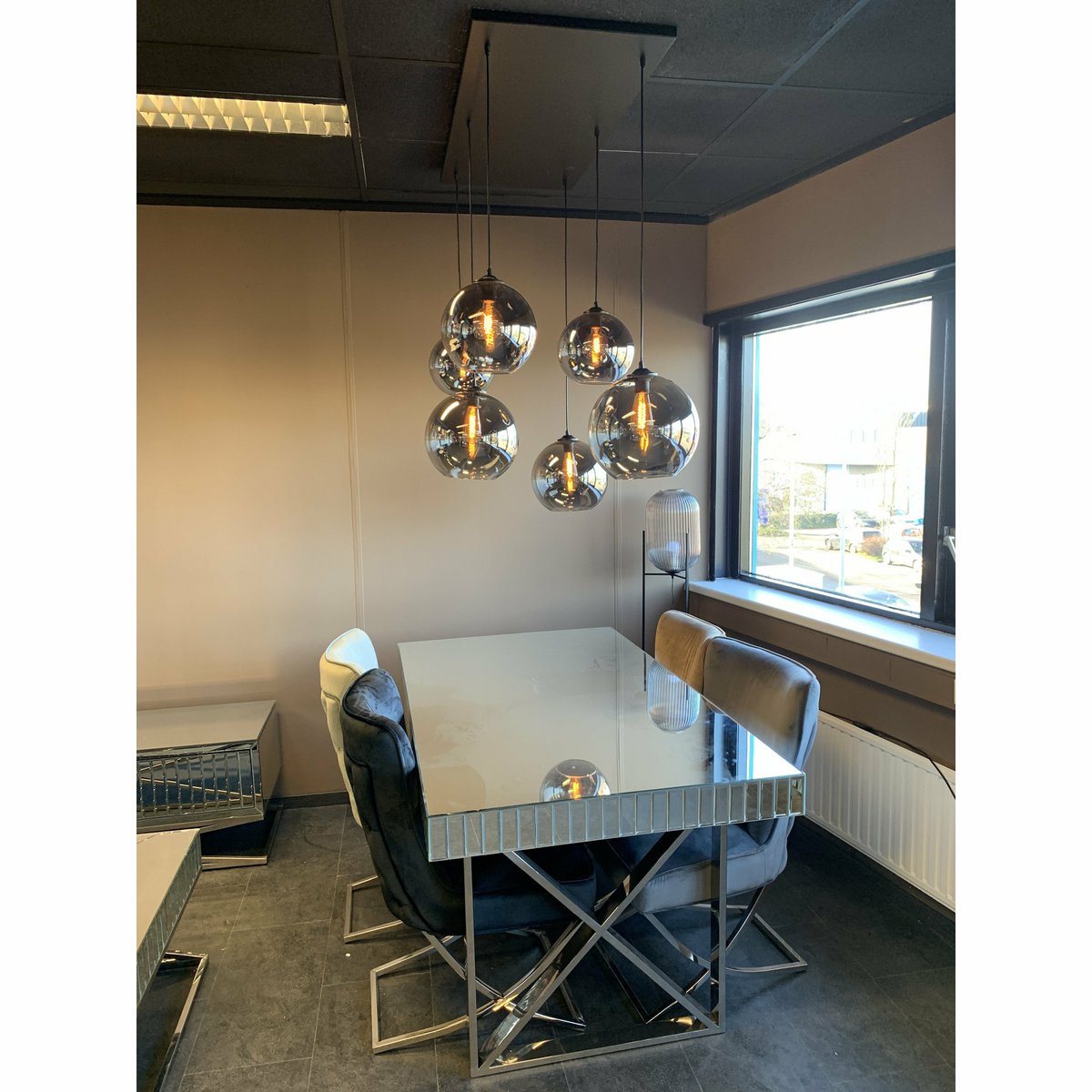 Hanglamp Smoke Glas 6-Licht - Afbeelding 12