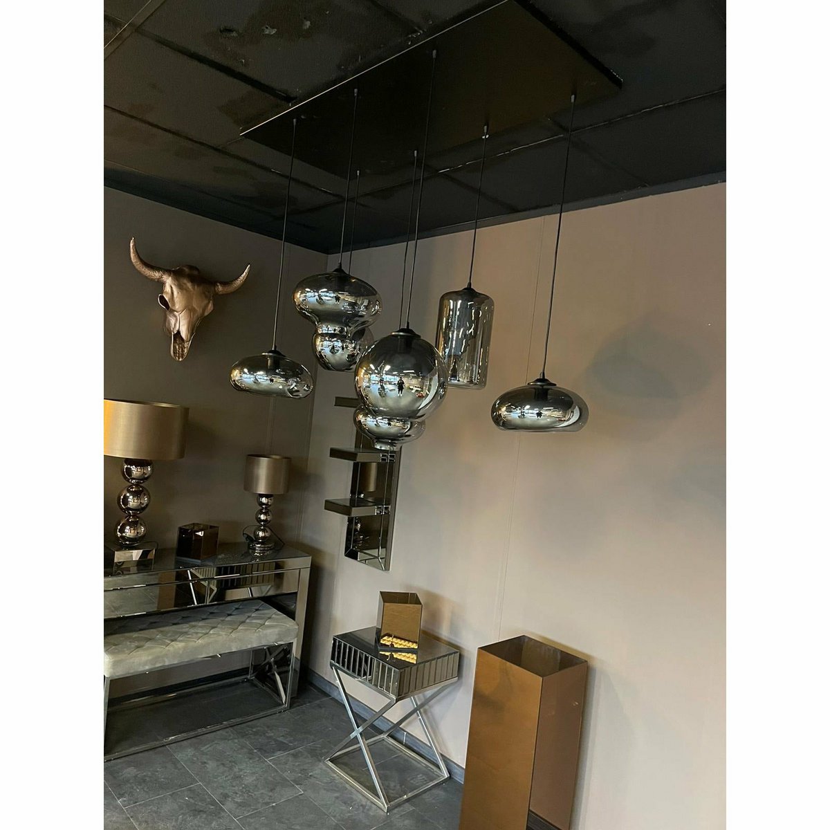 Ava Hanglamp Smoke Glas 7-Licht - Afbeelding 5