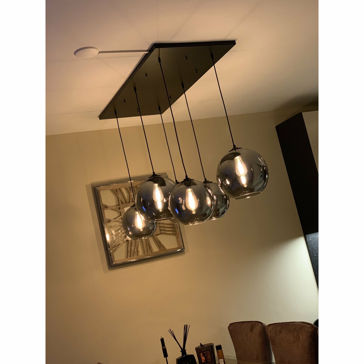 Hanglamp Smoke Glas 6-Licht - Afbeelding 5