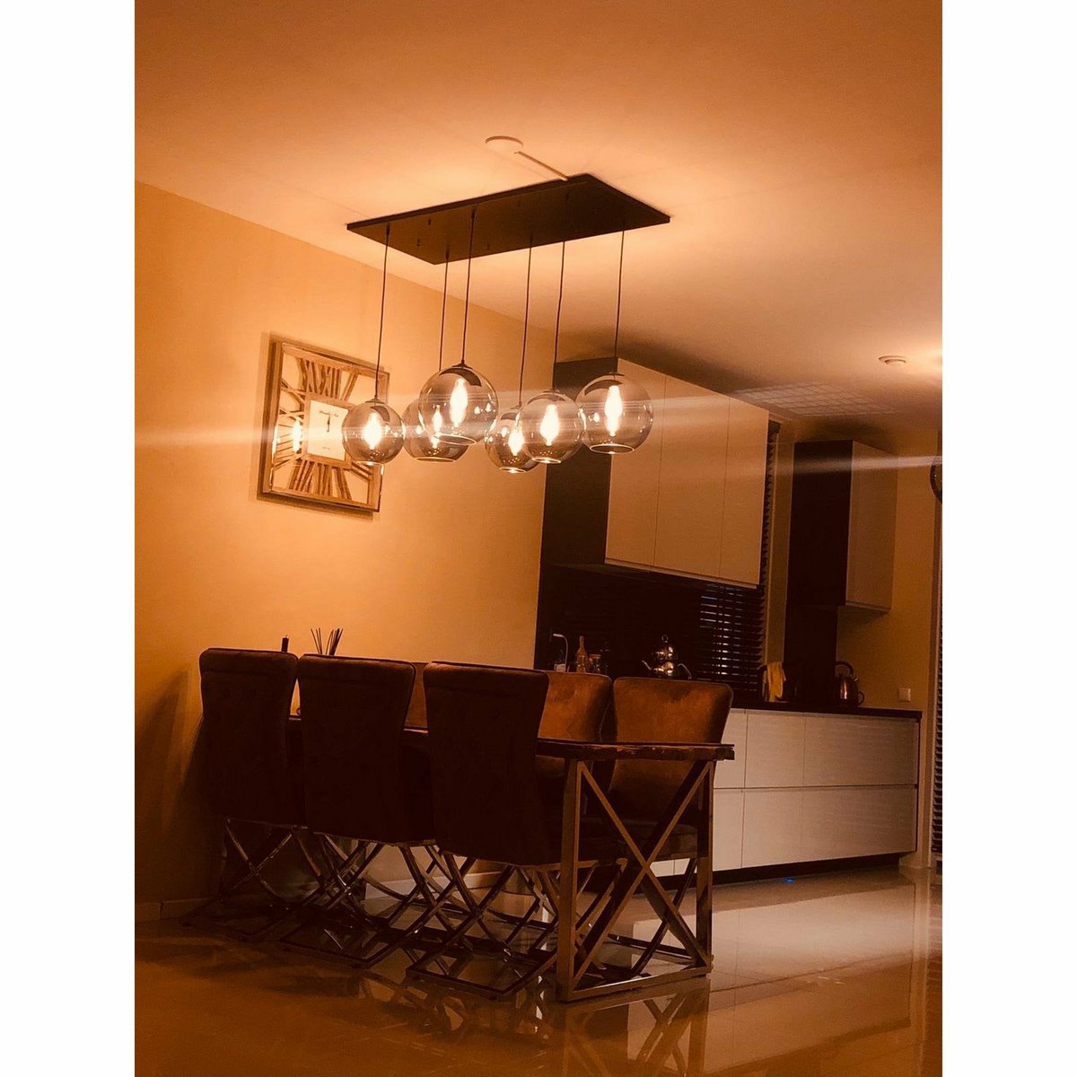 Hanglamp Smoke Glas 6-Licht - Afbeelding 7