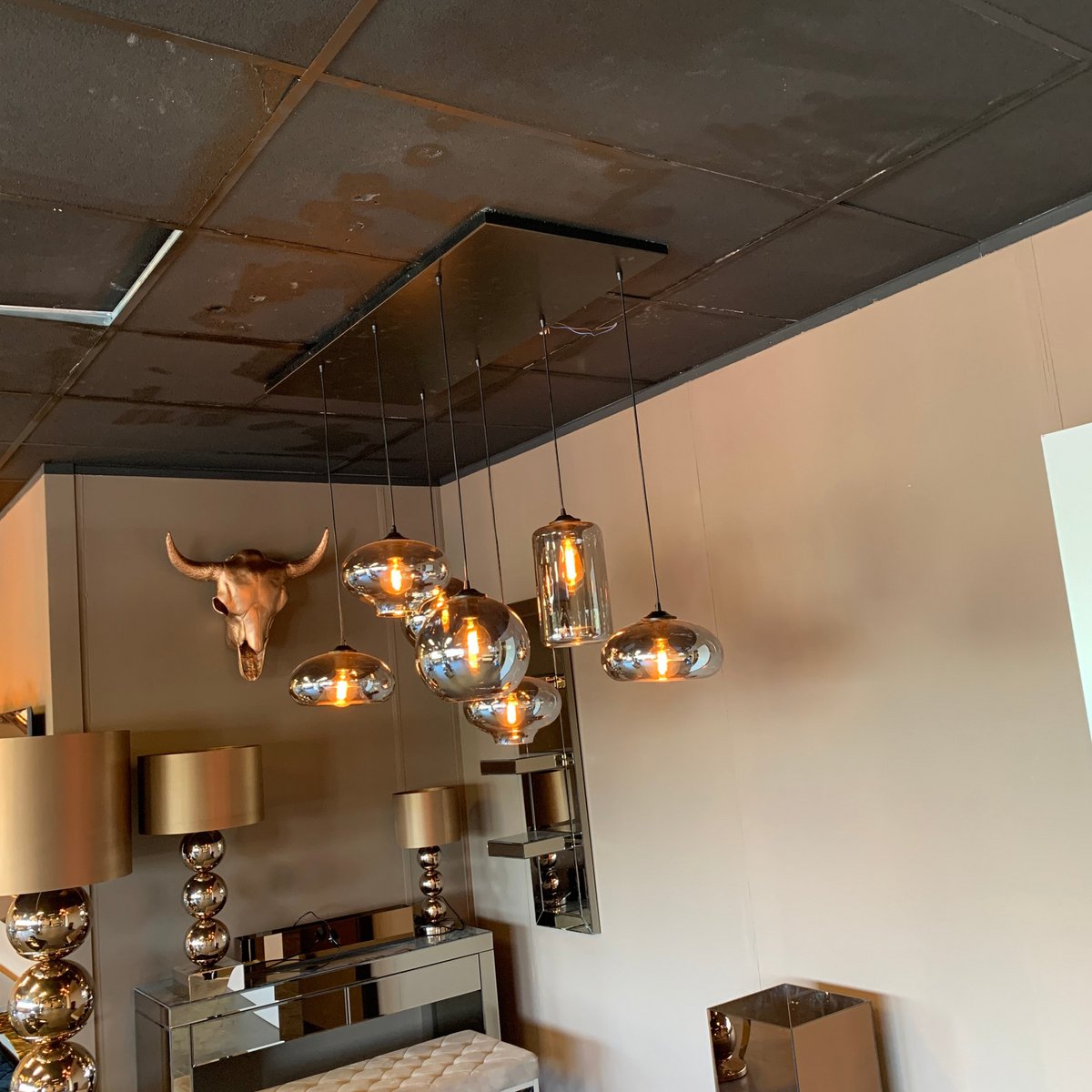Ava Hanglamp Smoke Glas 7-Licht - Afbeelding 4